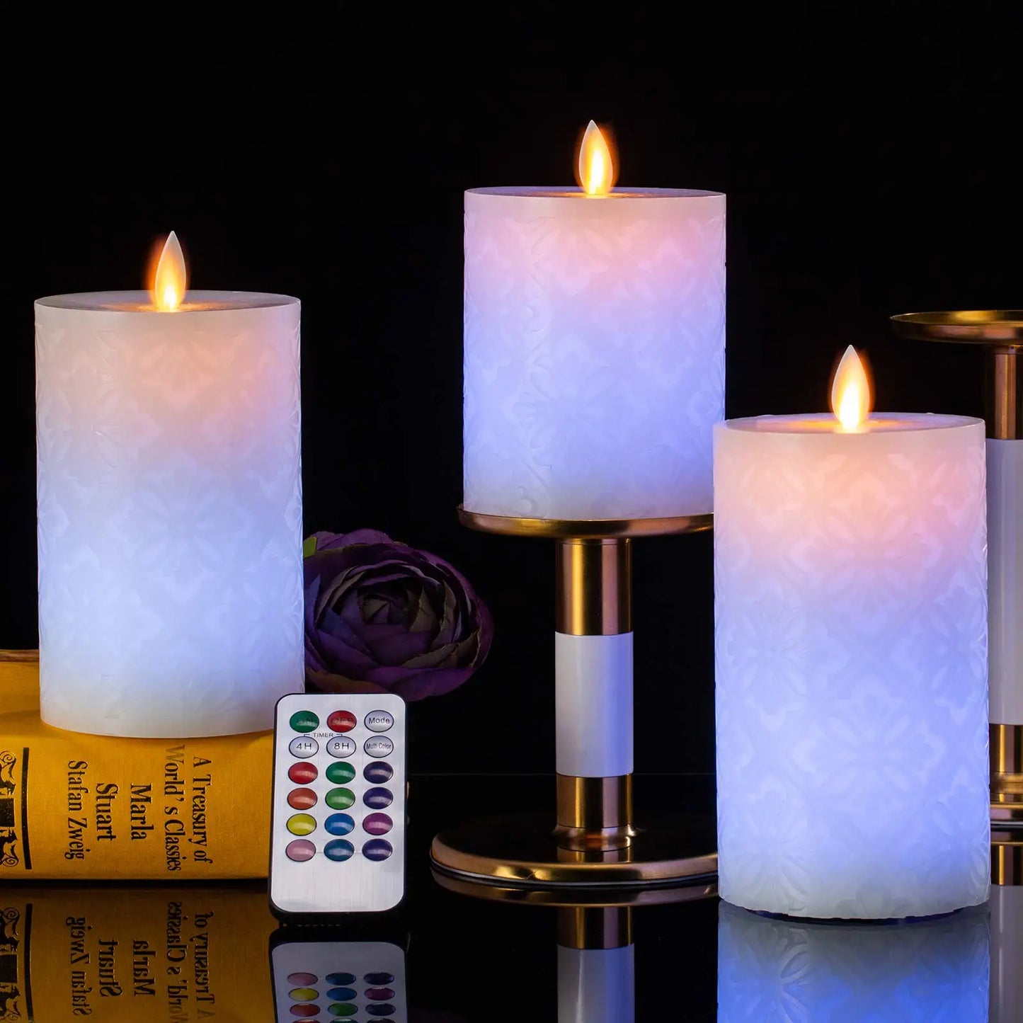 Real Wax Led Color Changing Candles Remote 3/1Pcs