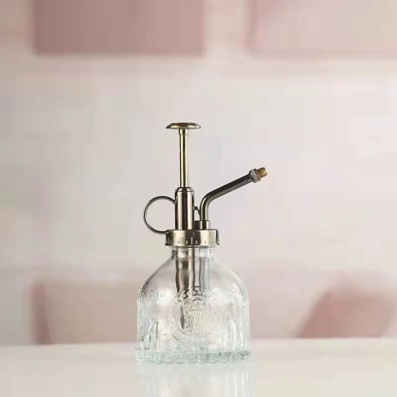 Retro Embossed Glass Watering Bottle