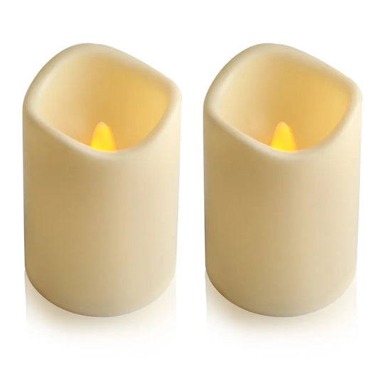 2PCS Flickering Flameless Wax LED Candle