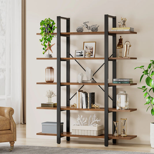 5-Tier Industrial Style Bookcase