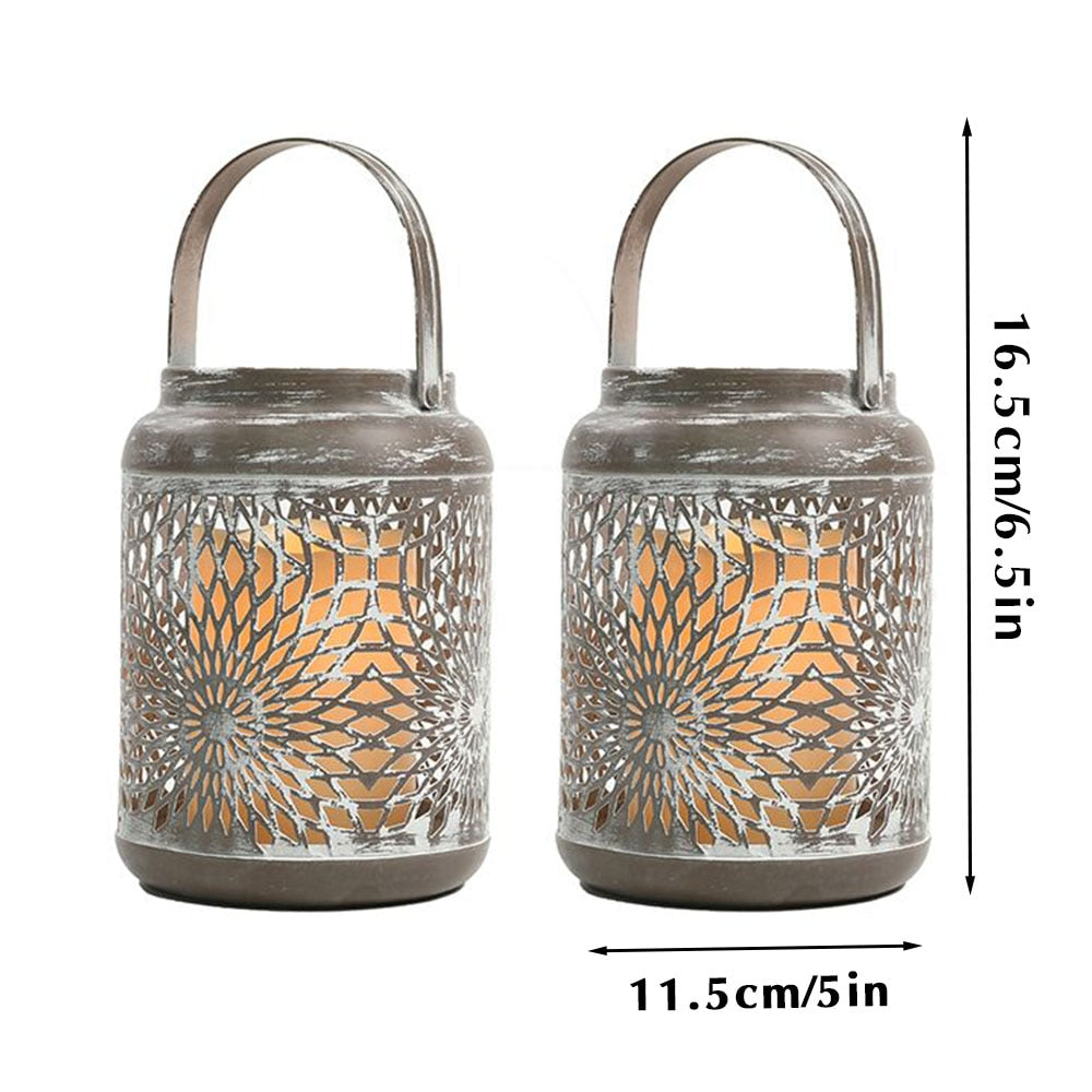 Flameless Vintage Metal Candle Holders - happyhousedecor.com