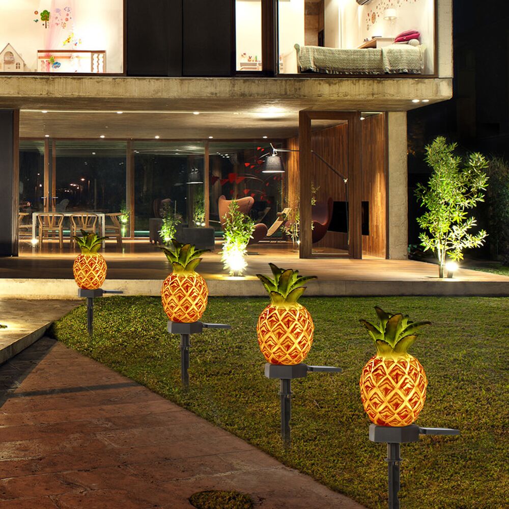 Decorative Pineapple Solar Garden Light - happyhousedecor.com