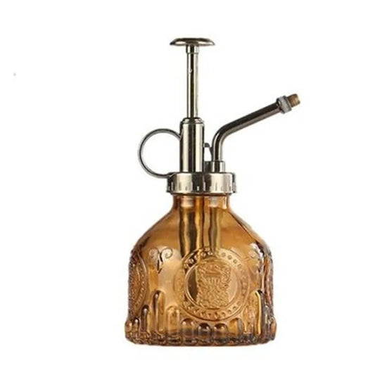 Retro Embossed Glass Watering Bottle