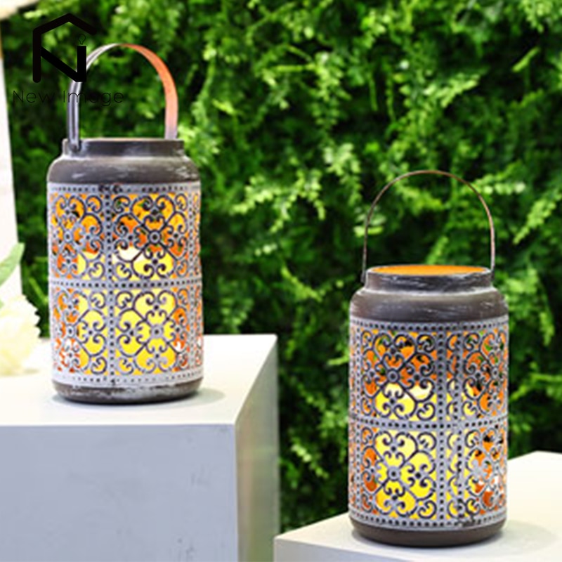 Flameless Vintage Metal Candle Holders - happyhousedecor.com